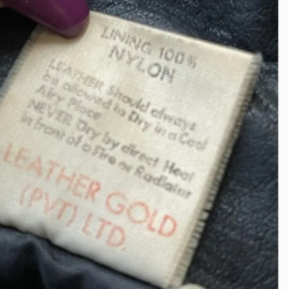 VINTAGE 100% leather black motorcycle jacket size medium/large - Picture 11 of 16